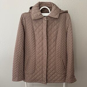 Calvin Klein Women's Taupe Quilted Puffer Jacket